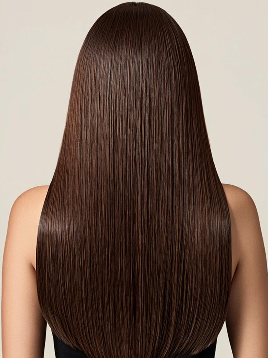 Cabello lacio brillante post blower